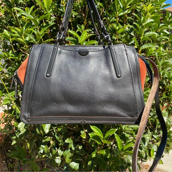 Coach Brown and Orange Striped Shoulder Bag - Picture 5 of 15